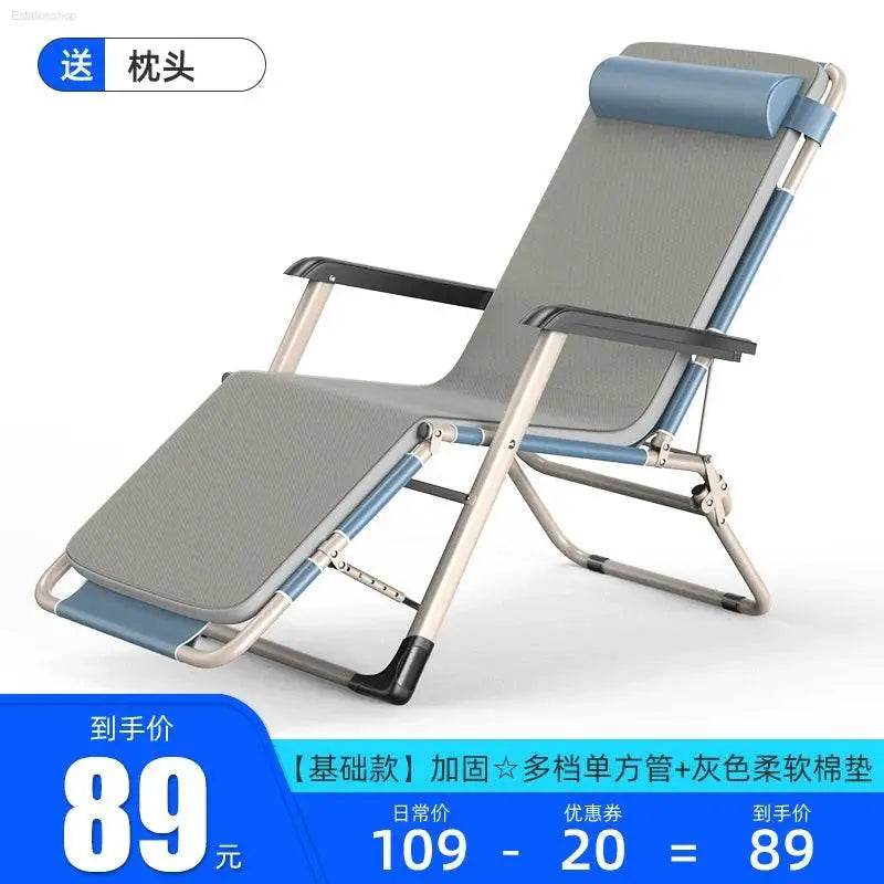 Folding Bed Single Recliner Noon Break Bed For Home Simple Accompanying Bed Handy Gadget Portable Camp Bed Office Bed for Lunch Break - Estalios
