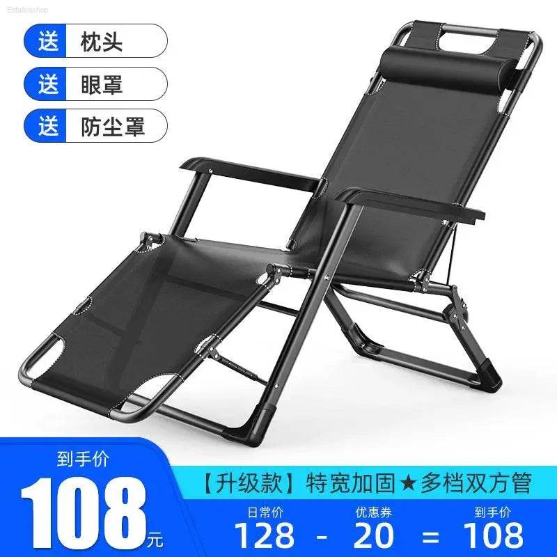 Folding Bed Single Recliner Noon Break Bed For Home Simple Accompanying Bed Handy Gadget Portable Camp Bed Office Bed for Lunch Break - Estalios