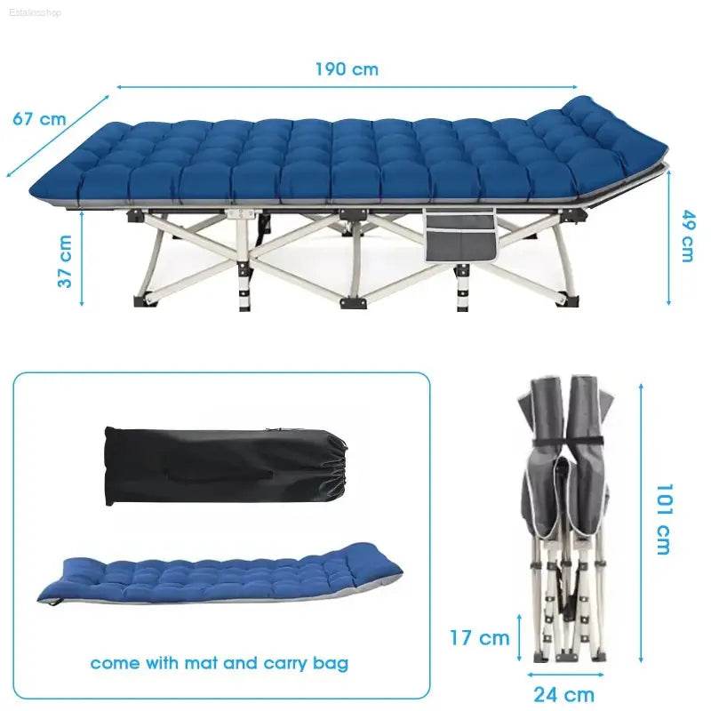 Folding Camping Cot Portable Heavy Duty Bed for Adults - Estalios