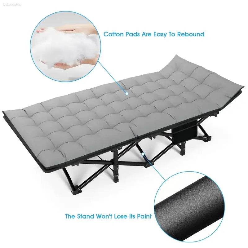 Folding Camping Cot Portable Heavy Duty Bed for Adults - Estalios