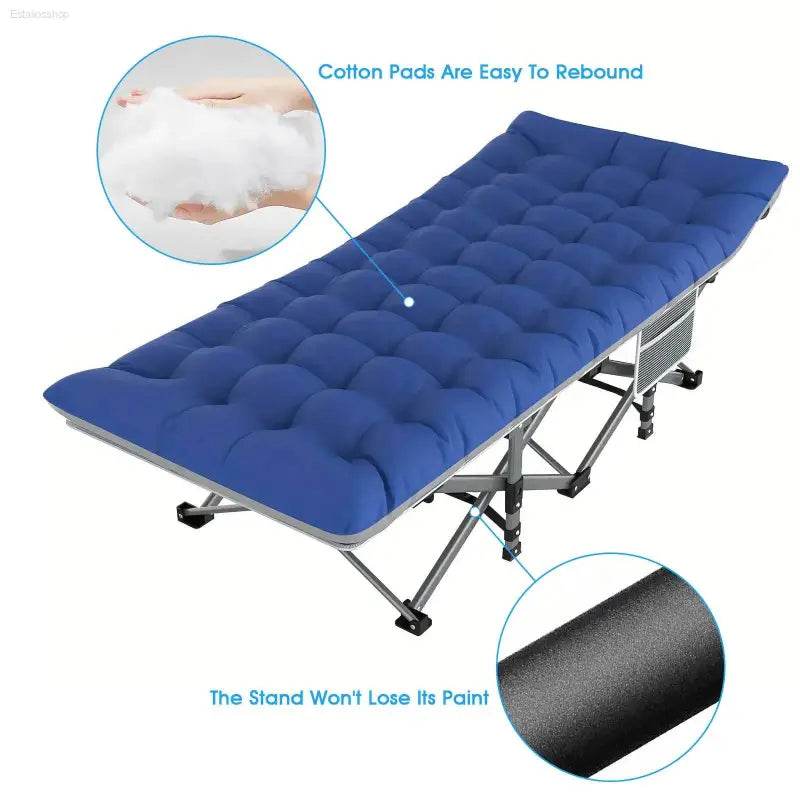 Folding Camping Cot Portable Heavy Duty Bed for Adults - Estalios