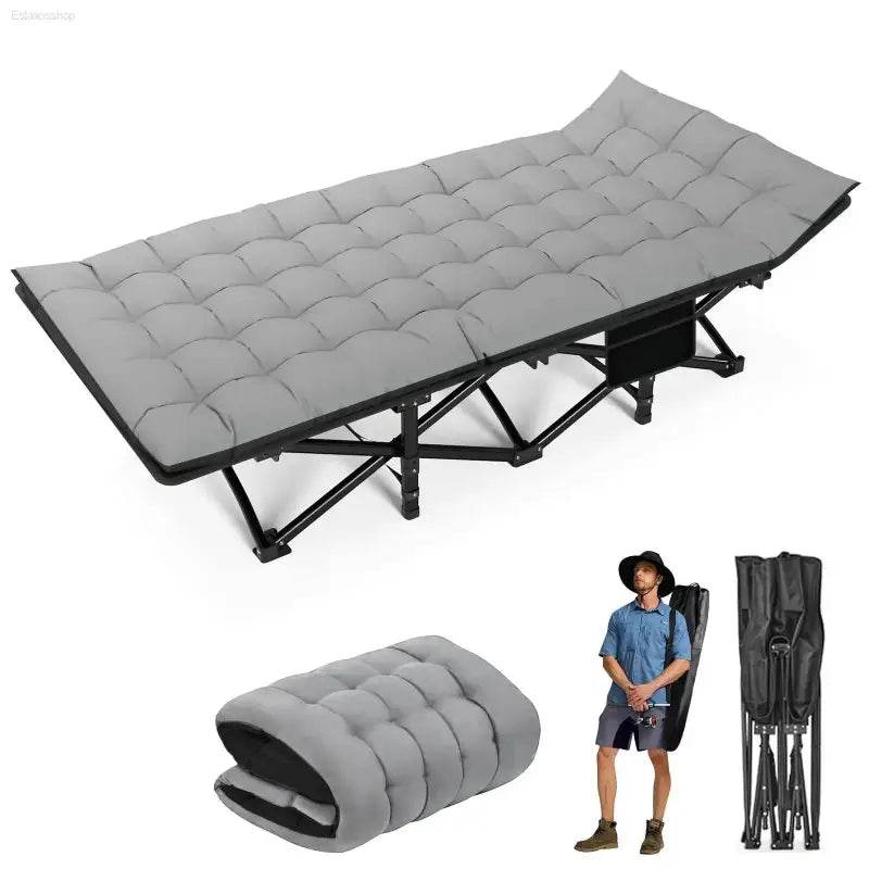 Folding Camping Cot Portable Heavy Duty Bed for Adults - Estalios