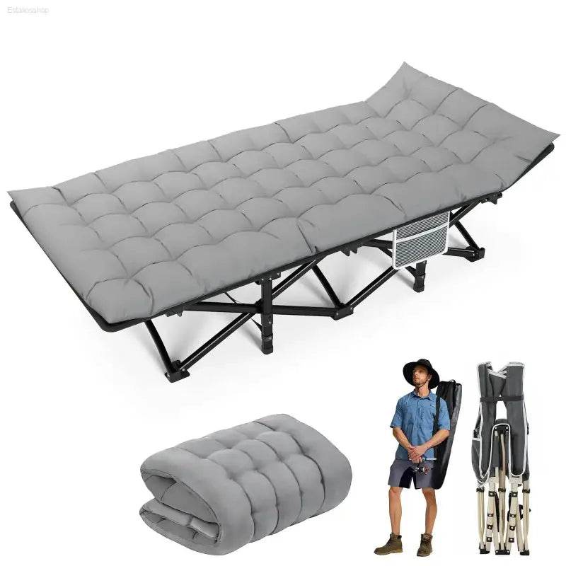 Folding Camping Cot Portable Heavy Duty Bed for Adults - Estalios