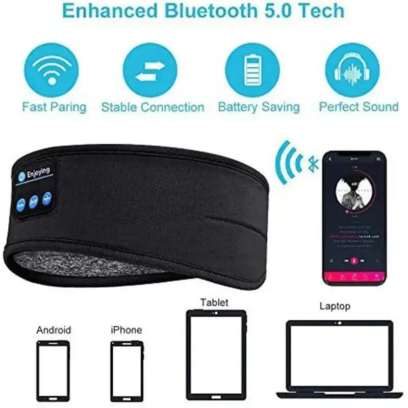 Fone Bluetooth Sports Sleeping Headband with device connectivity for on-the-go comfort