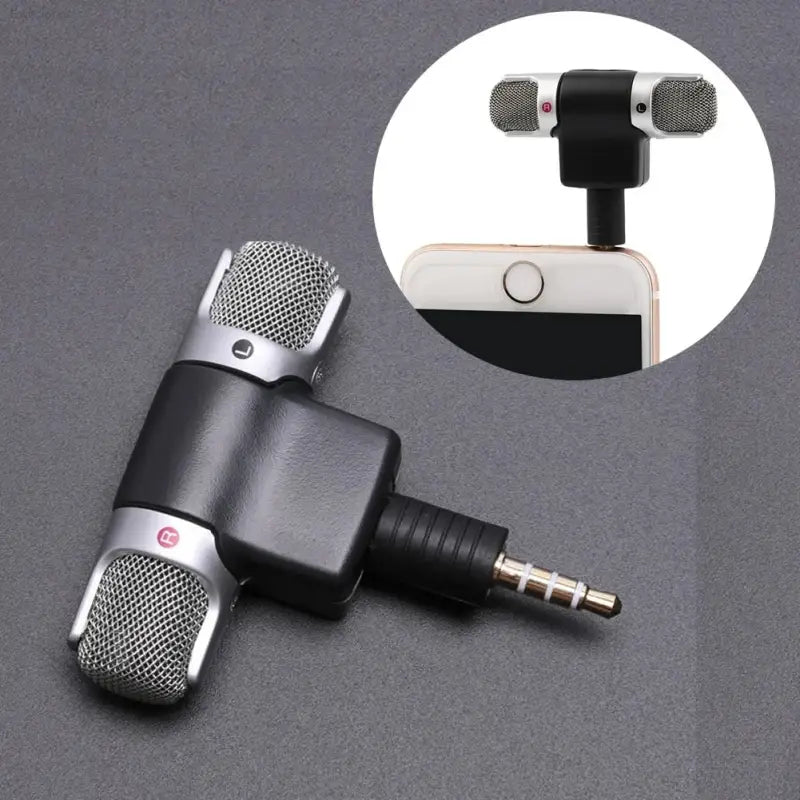 FORNORM 3.5mm Jack Mini Digital Stereo Microphone Recorder - Perfect for Karaoke & Singing on Sony MIC-DS70P & Computers