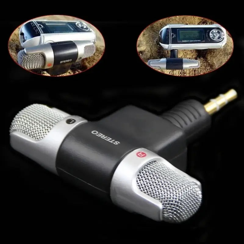 FORNORM 3.5mm Jack Mini Digital Stereo Microphone Recorder - Perfect for Karaoke & Singing on Sony MIC-DS70P & Computers