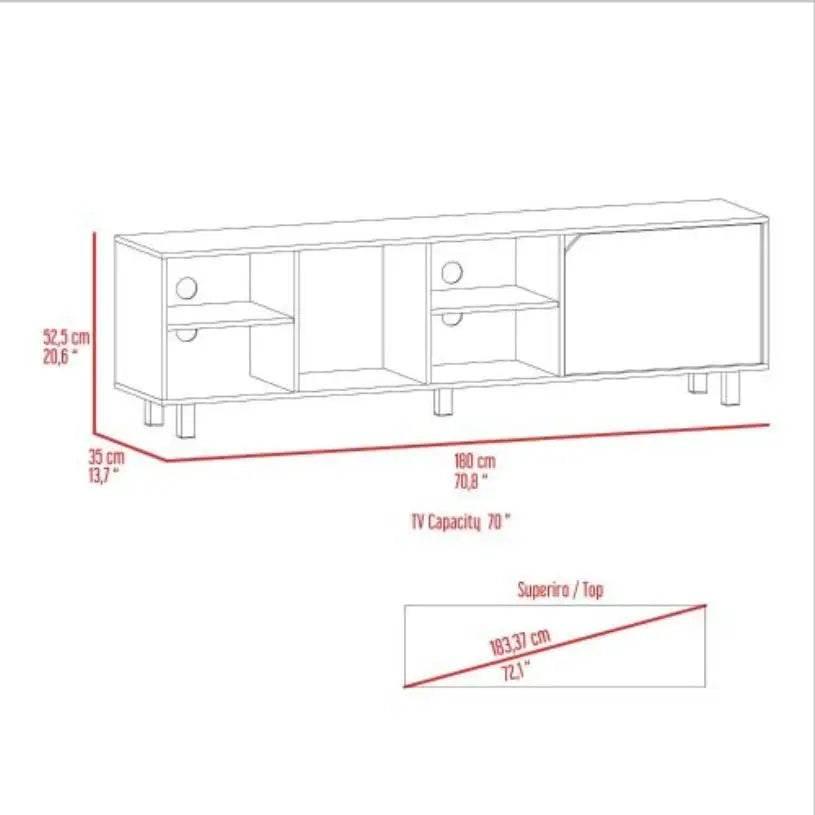 Four Light Oak TV Stands for TVs Up to 70 Inches - Estalios