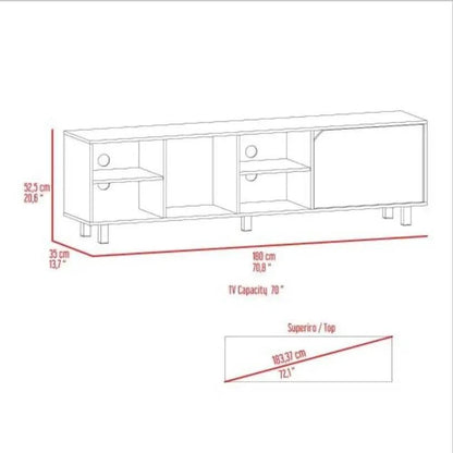Four Light Oak TV Stands for TVs Up to 70 Inches - Estalios