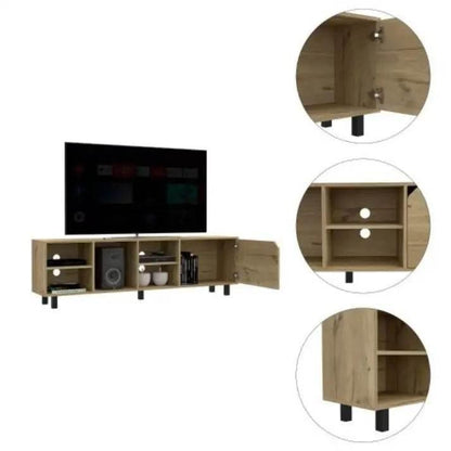 Four Light Oak TV Stands for TVs Up to 70 Inches - Estalios