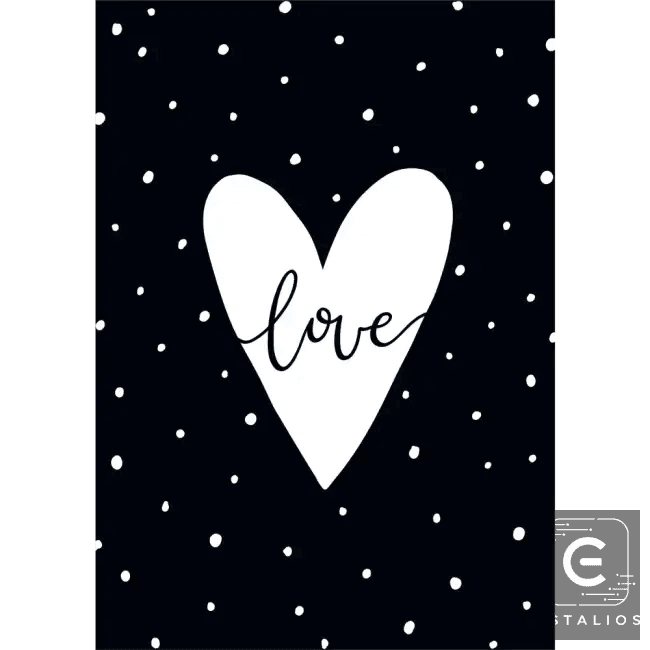 Black White Heart Art for Timeless Love and Elegance - Estalios