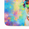 French Bulldog Hippie Dawg Memory Foam Kitchen Mat Machine Washable Anti-Fatigue Mat Cushion Comfort Bath Mat or Kitchen Rug - Estalios