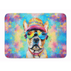 French Bulldog Hippie Dawg Memory Foam Kitchen Mat Machine Washable Anti-Fatigue Mat Cushion Comfort Bath Mat or Kitchen Rug - Estalios
