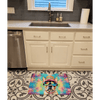 French Bulldog Hippie Dawg Memory Foam Kitchen Mat Machine Washable Anti-Fatigue Mat Cushion Comfort Bath Mat or Kitchen Rug - Estalios