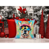 Groovy Bulldog Hippie Dawg Throw Pillow! Get Ready to Add Some Serious Paw-sitivity to your Space with this Colorful Dog-themed Throw - Estalios