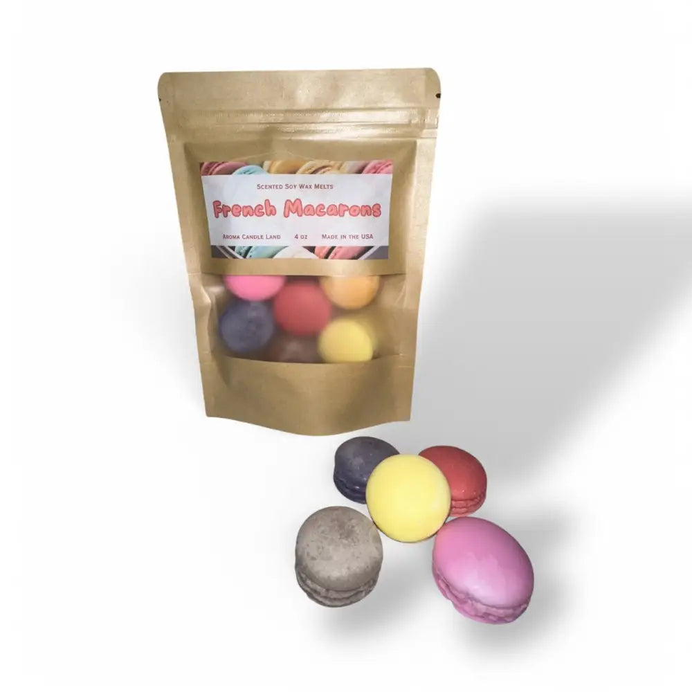 Bag of colorful French Macarons Wax Melts for a sweet, aromatic experience