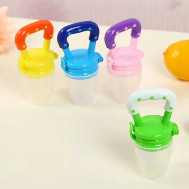 Colorful Fresh Food Nibbler Baby Pacifiers for messy, fun feeding adventures