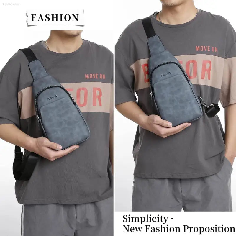 FSD.WG Men's Water-Resistant Sling Backpack - Versatile Crossbody Shoulder Bag for Travel - Estalios