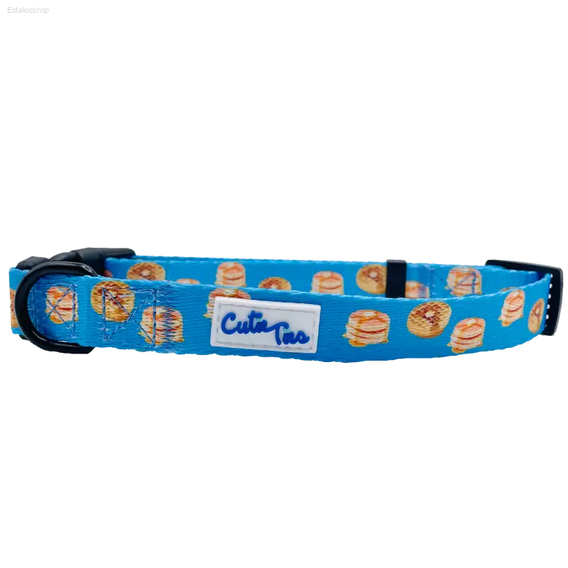 🐾 Fun Style – Pancakes & Waffles Breakfast Dog Collar | Perfect for Fashion-Forward Pups Cutieties.com  EstaliosShop