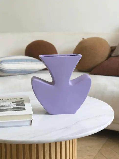 Mesmerizing Lilac Ceramic Vase Enhances Any Home Decor - Estalios
