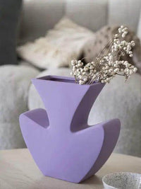 Mesmerizing Lilac Ceramic Vase Enhances Any Home Decor - Estalios