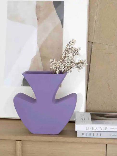 Mesmerizing Lilac Ceramic Vase Enhances Any Home Decor - Estalios