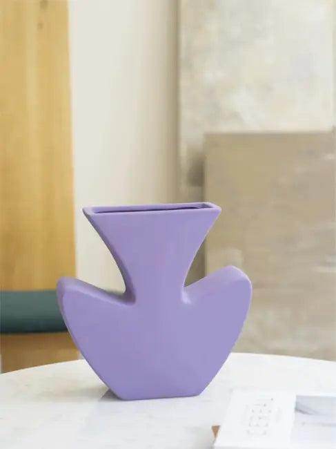 Mesmerizing Lilac Ceramic Vase Enhances Any Home Decor - Estalios