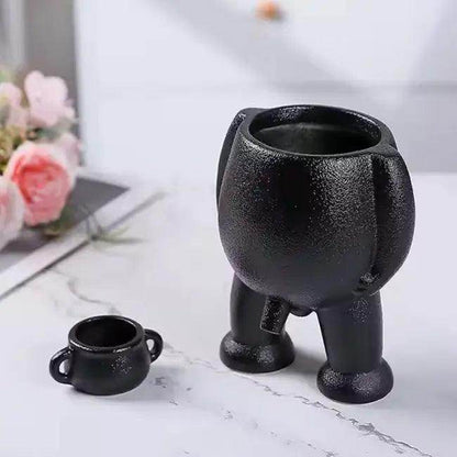 Funny Anthropomorphic Peeing Vase Planter for Unique Decor - Estalios
