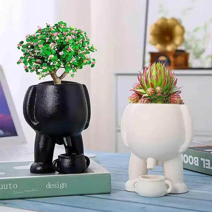 Funny Anthropomorphic Peeing Vase Planter for Unique Decor - Estalios