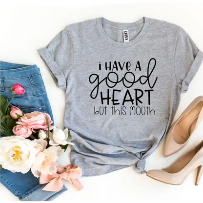 Funny Tees Heather Gray Sold featuring a humorous saying on a gray t-shirt