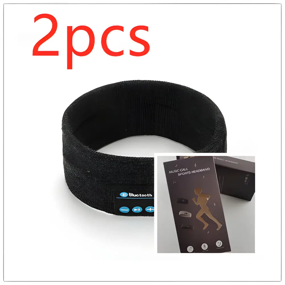 Cool Black Bluetooth Sports Headband for outdoor fitness yoga enthusiasts