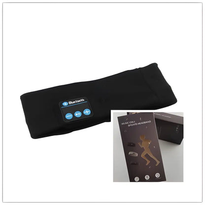 Black Bluetooth sports headband perfect for Fuzzy Pink Fitness Yoga sessions