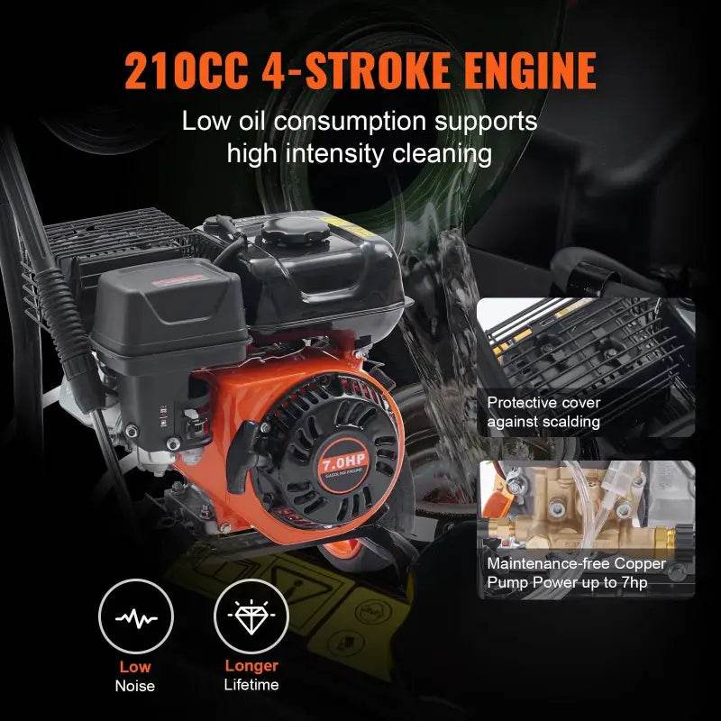 Gas Pressure Washer 3600 PSI High Power for Deep Cleaning - Estalios