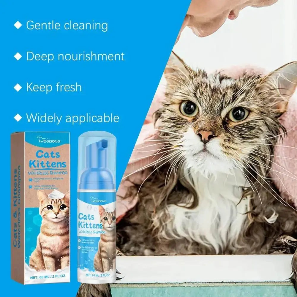 Gentle Cat Cleaning Mousse With Non-Irritating Foam