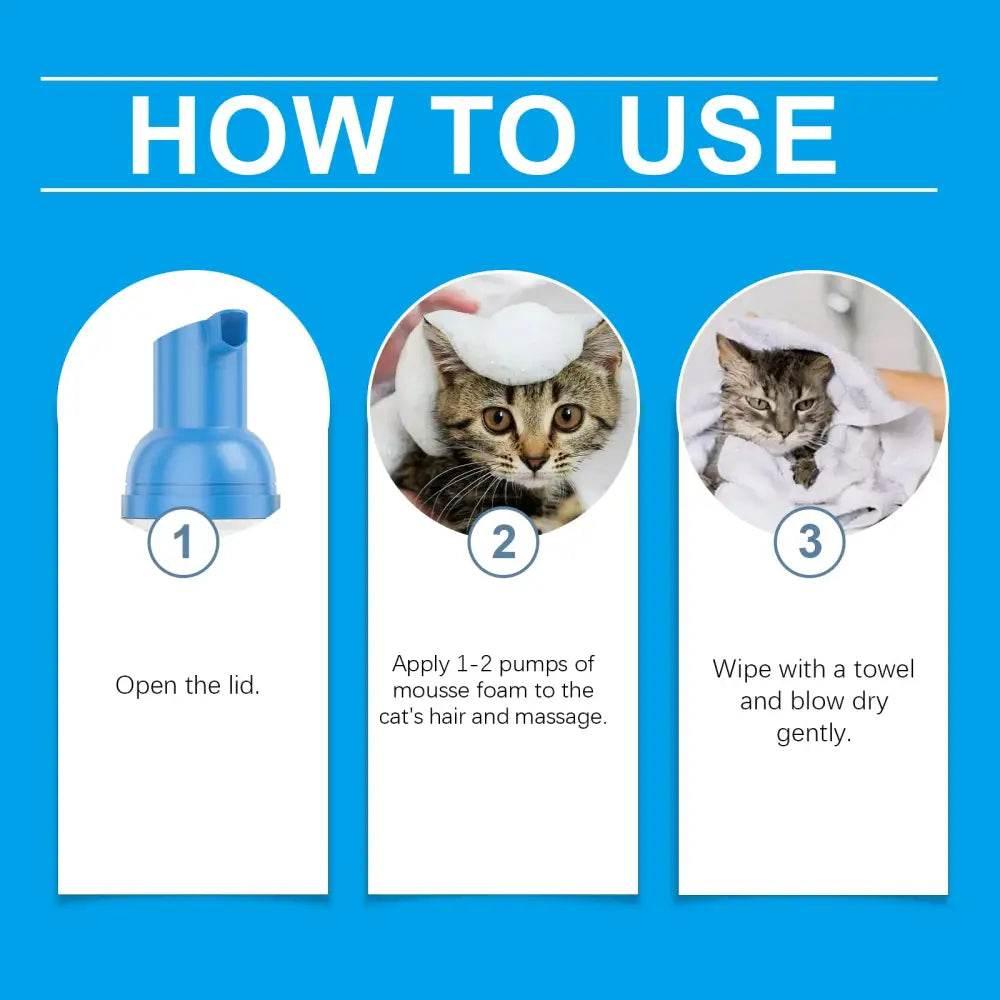 Gentle Cat Cleaning Mousse With Non-Irritating Foam - Estalios
