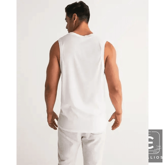 Sleek Geometric White Tank for Effortless Style - Estalios