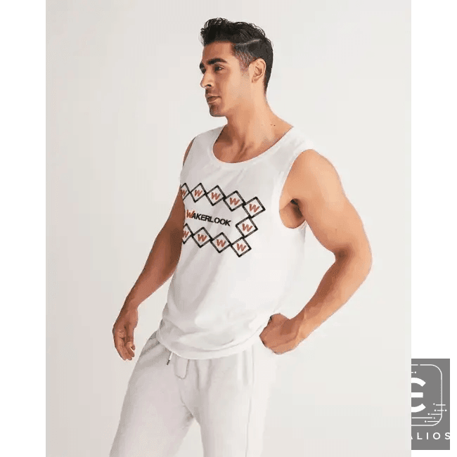 Sleek Geometric White Tank for Effortless Style - Estalios