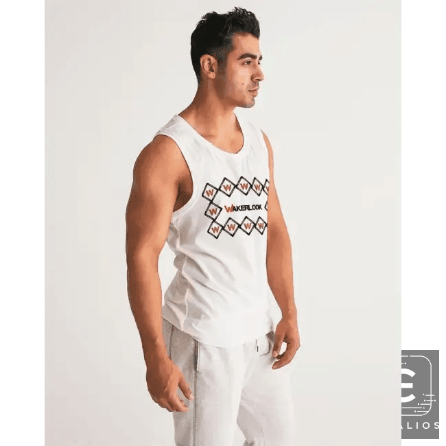 Sleek Geometric White Tank for Effortless Style - Estalios