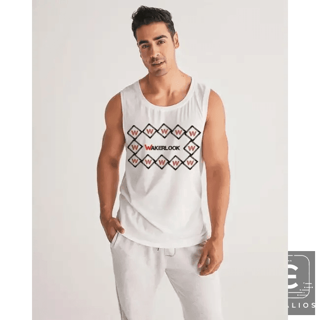 Sleek Geometric White Tank for Effortless Style - Estalios