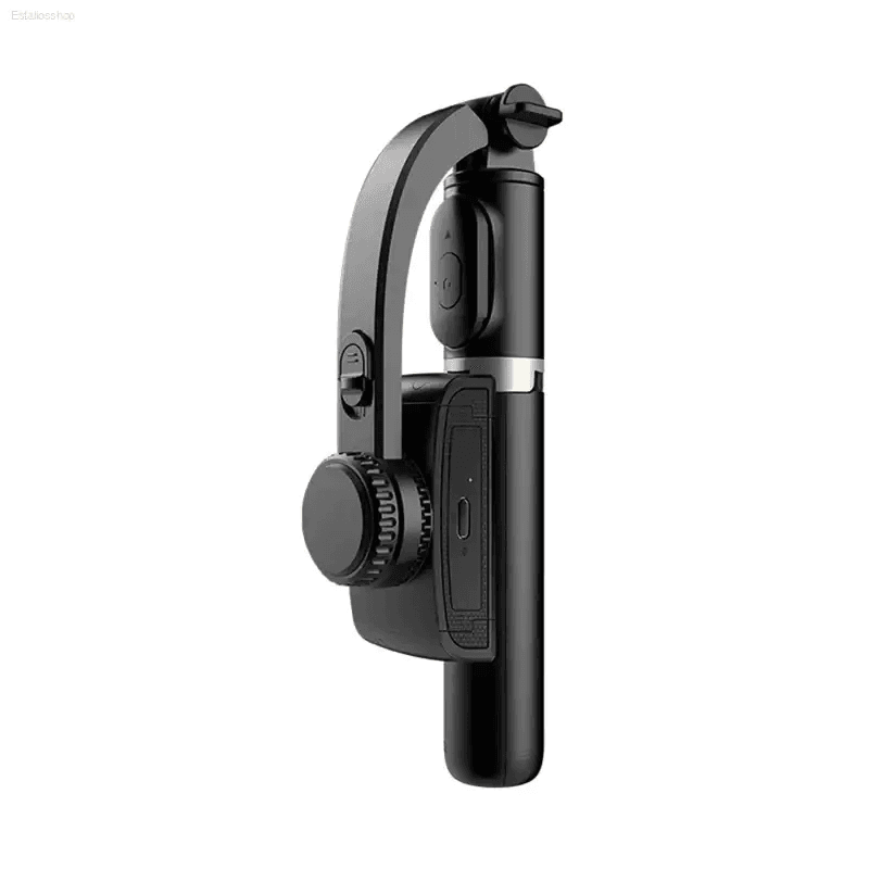 Gimbal Stabilizer Selfie Stick Black With Bluetooth Shutter - Estalios