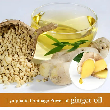 Ginger Oil Therapy for Lymphatic Drainage ingredients featuring drainage ginger oil