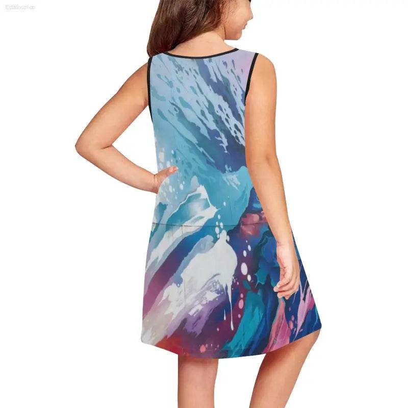 Girls' Sleeveless Dress (D58) for Casual or Party Wear - Estalios