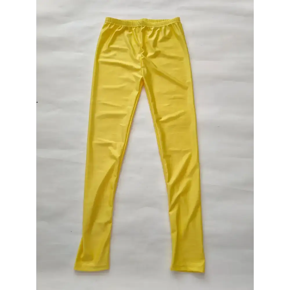 Glossy Seam Yellow Leggings for Womens Fitness - Yellow / 2xl 70-80kg