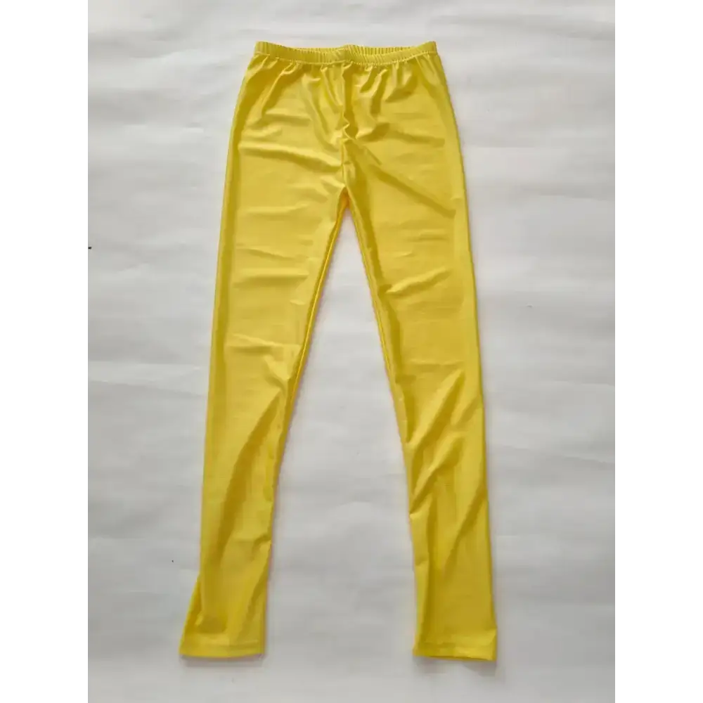 Glossy Seam Yellow Leggings for Womens Fitness