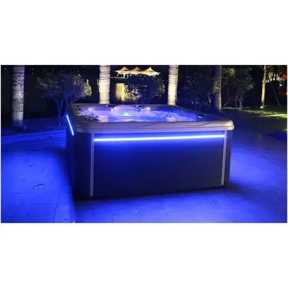 Illuminated Glow Tub White Outdoor LED Bathtub for a modern backyard vibe