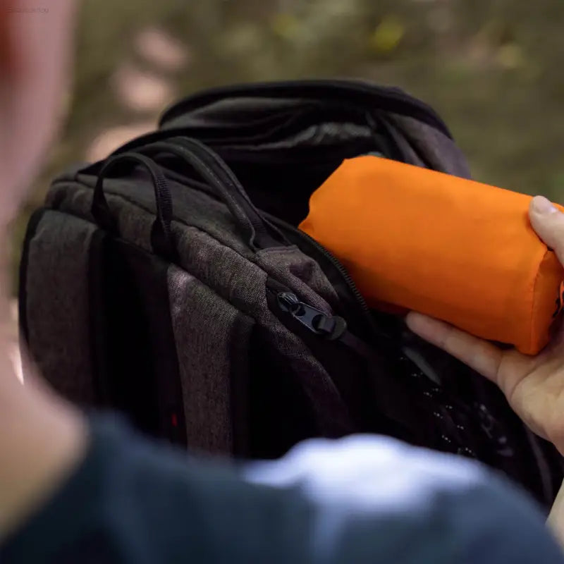 Go Time Gear 2-Person Emergency Survival Tent - Waterproof, Windproof & Thermal with Whistle, Paracord, Lightweight Stuff Sack - Bright Orange - Estalios
