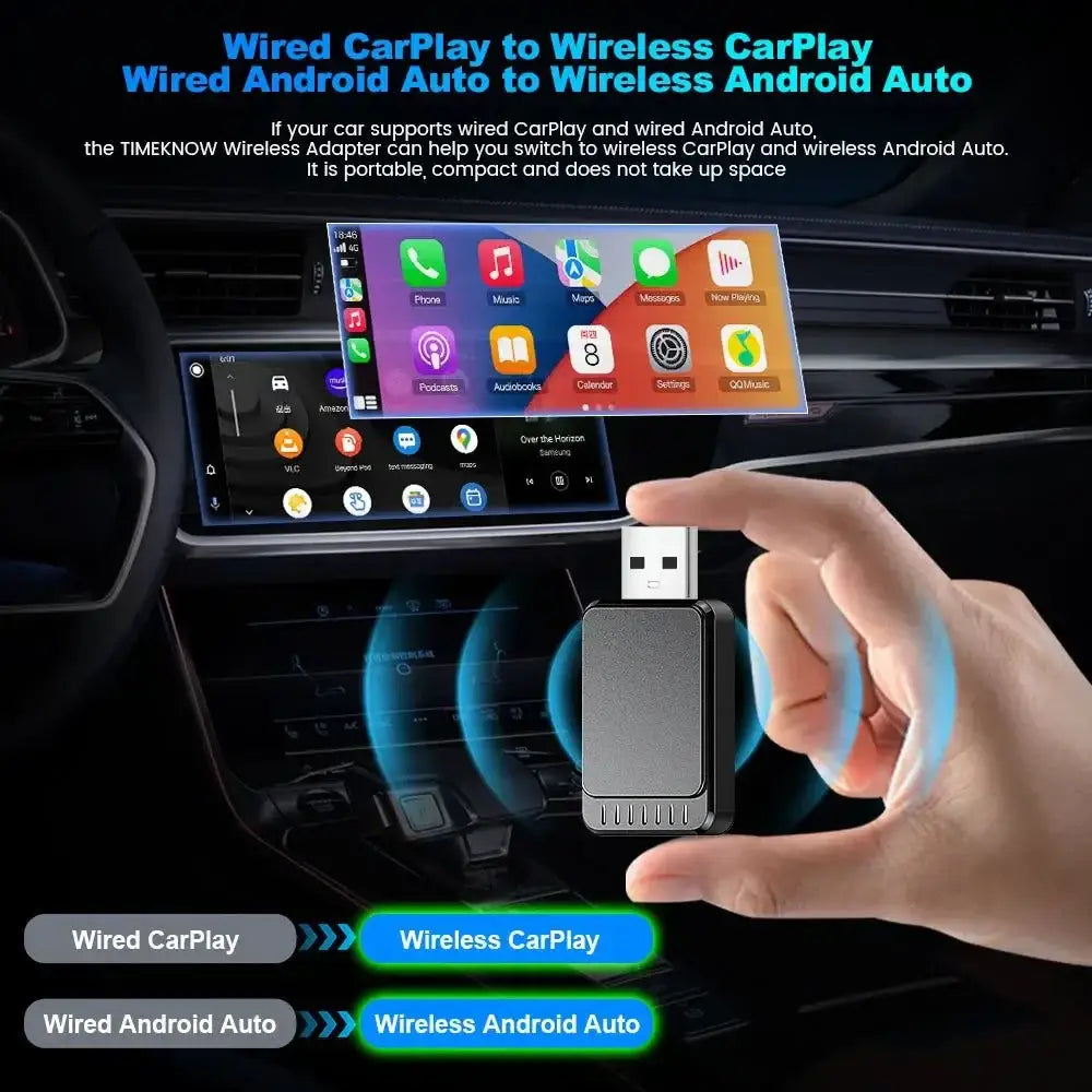 Go Wireless CarPlay & Android Auto Adapter for seamless wireless CarPlay and Android Auto