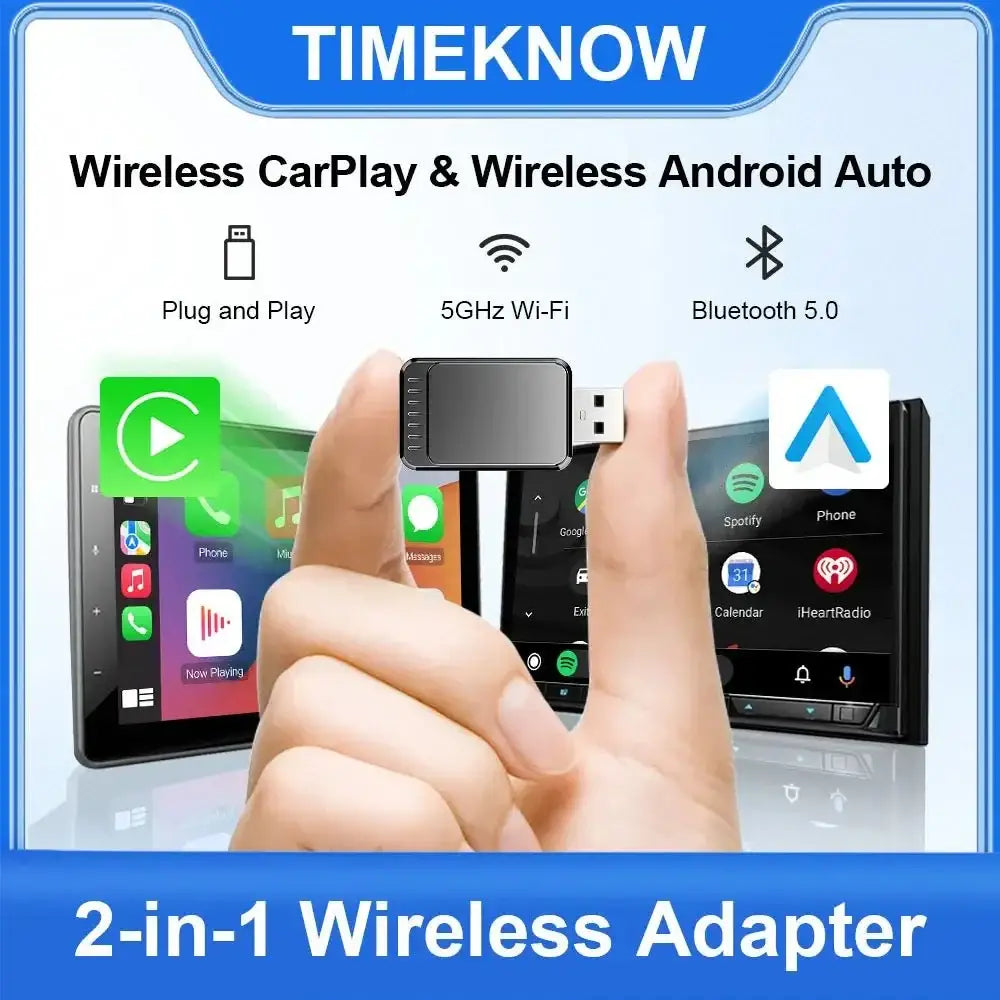 Go Wireless CarPlay & Android Auto Adapter for seamless wireless Android Auto and Apple CarPlay