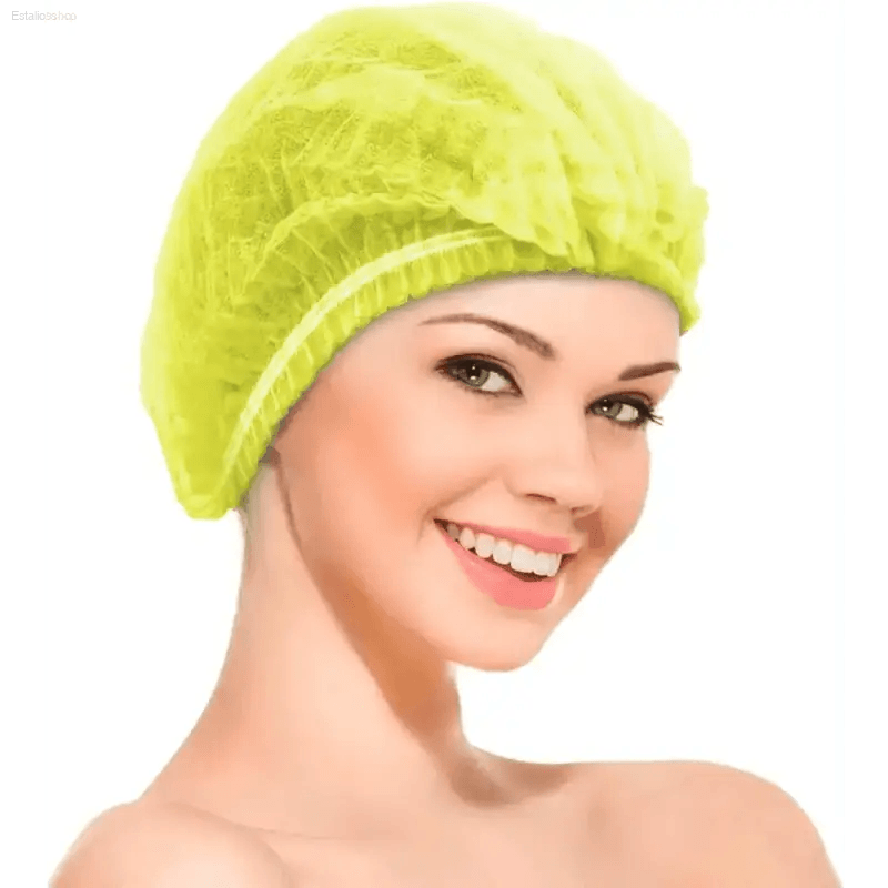 Go Yellow! Disposable Bouffant Caps for Hair Today! Here's your Product Description: Get Ready to Rock the Ultimate in Hygiene and Hair Control - Estalios