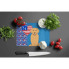Gold Golden Retriever Glass Cutting Board - Durable and Stylish - Estalios