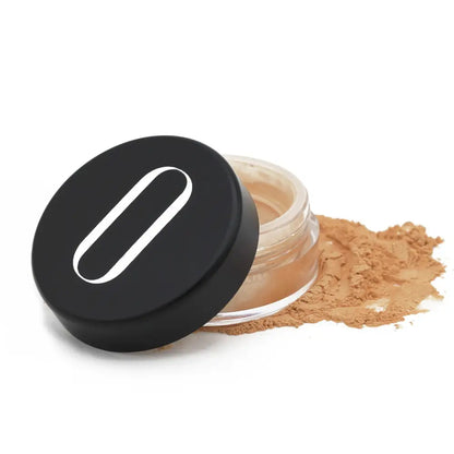 Open jar of mineral highlighter - gold for amazing staying power